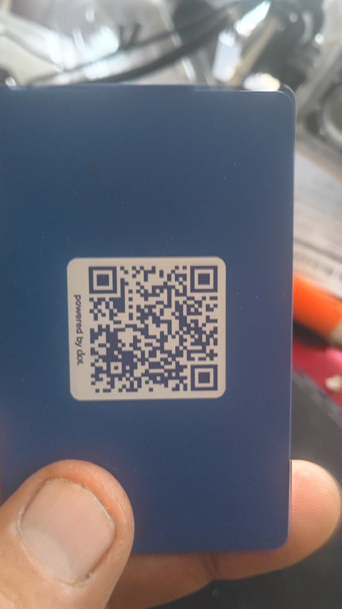 Blue QR code business card for Endeavor Diving Services